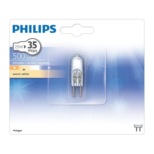 Halogen lamp Philips Halo Caps 25W GY6.35 12V CL 1BC/10 image 1