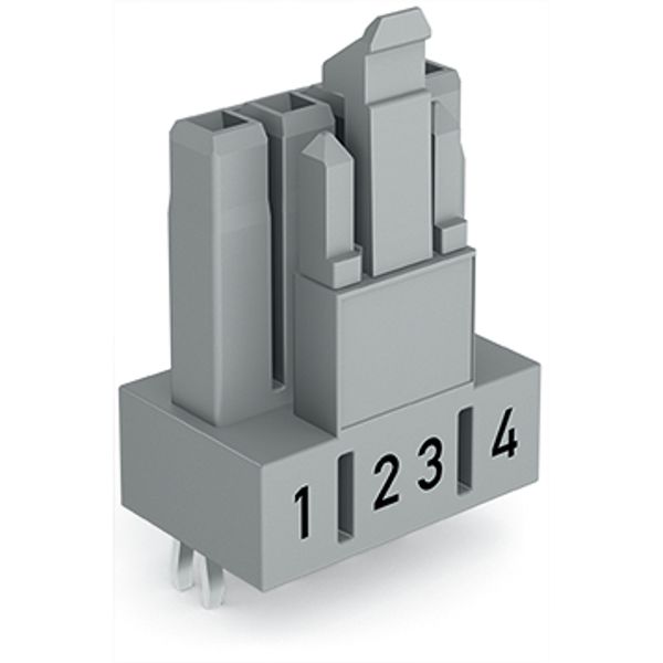 Socket for PCBs straight 4-pole gray image 3