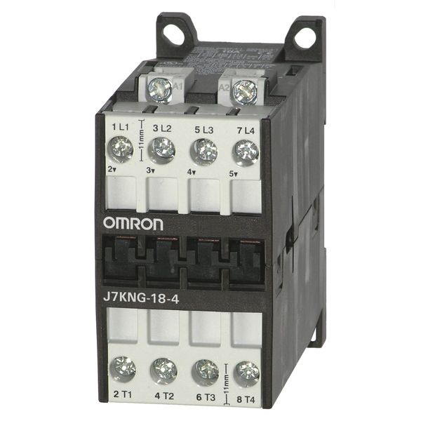 DC solenoid motor contactor, 4-pole, 18A, 24 VDC image 2