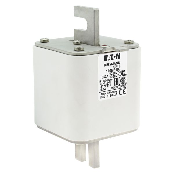 Fuse-link, high speed, 350 A, AC 1250 V, size 3, 76 x 90 x 139 mm, aR, DIN, IEC, single indicator image 20