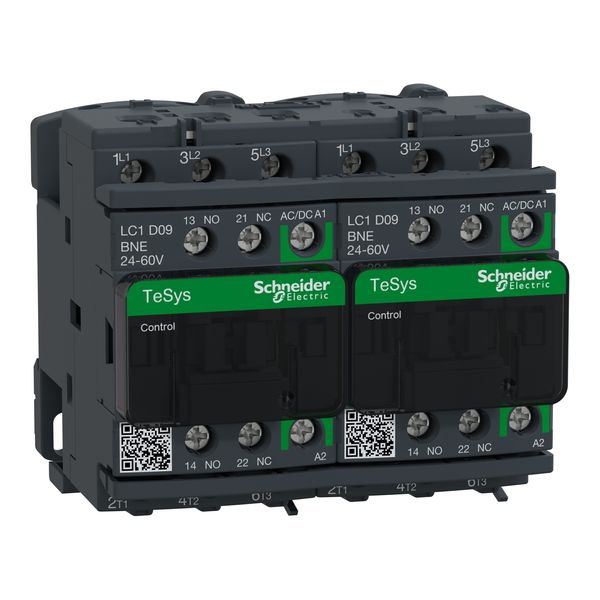 TeSys Deca reversing contactor - 3P - = 440 V - 9 A AC-3 - 24...60 V AC/DC coil image 5