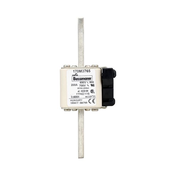 Fuse-link, high speed, 200 A, AC 690 V, compact size 1, 45 x 59 x 148 mm, aR, IEC, UL, single indicator image 11