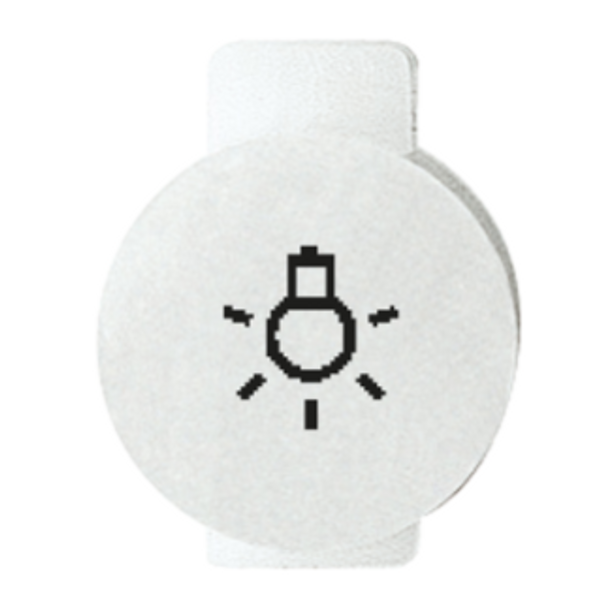 LENS WITH ILLUMINATED SYMBOL FOR COMMAND DEVICES - LIGHT - SYMBOL LIGHT - SYSTEM WHITE image 1