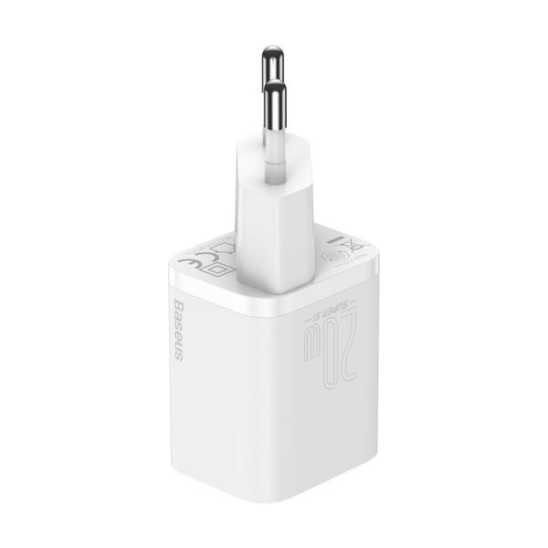 Wall Quick Charger Super Si 20W USB-C QC3.0 PD, White image 5