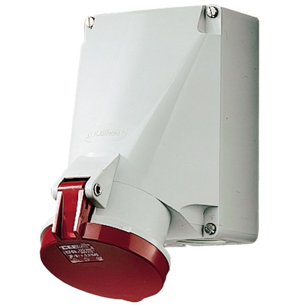 Wallmounted recept., 63A4p 6H400V, IP44 image 1