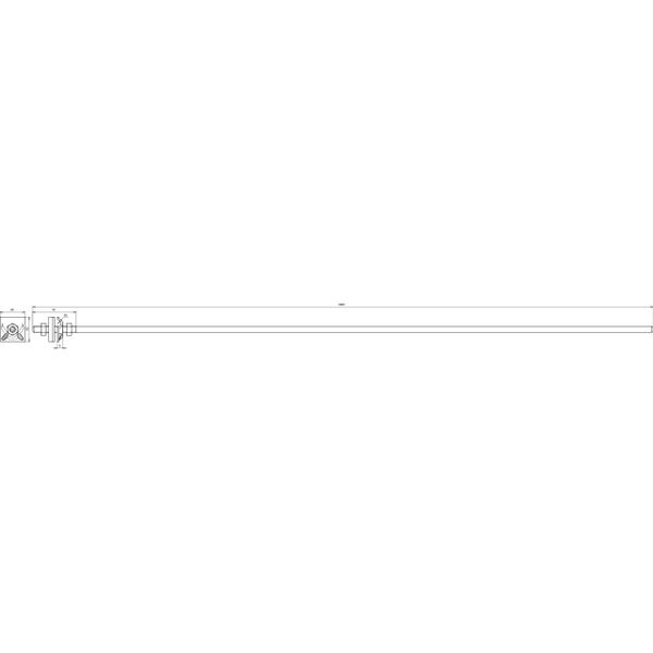 Air-termination rod StSt L 1000mm w. MV clamp StSt f. Rd 8-10mm image 2