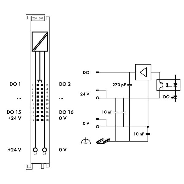 16-channel digital output 24 VDC 0.5 A light gray image 4