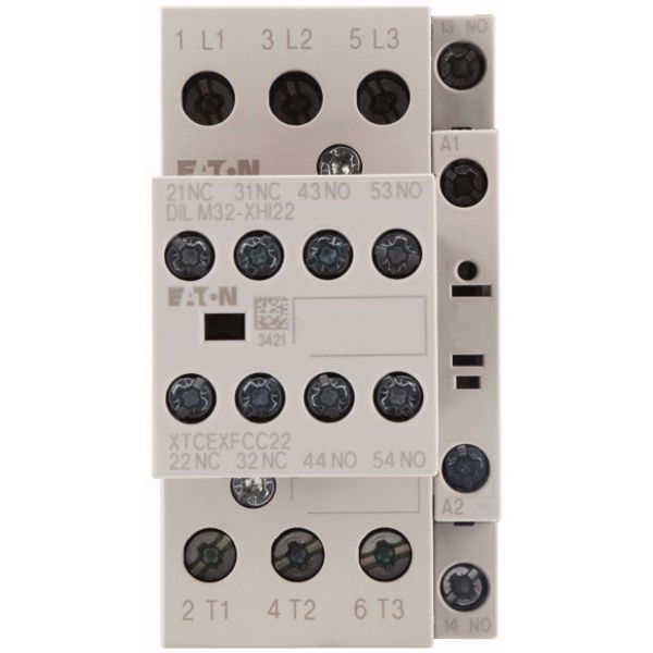 Contactor, 380 V 400 V 7.5 kW, 3 N/O, 2 NC, 230 V 50/60 Hz, AC operation, Screw terminals image 2