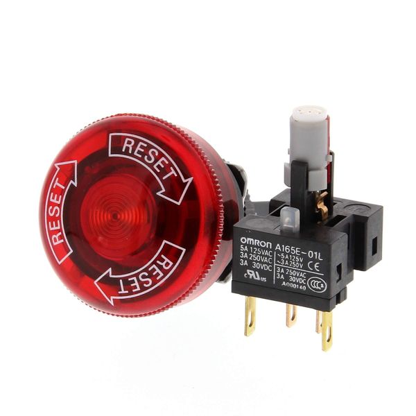 Emergency stop switch, illuminated, 30mm dia, push-lock/turn-reset, SP image 2