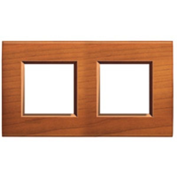 LL - cover plate 2x2P 71mm cherrywood image 1