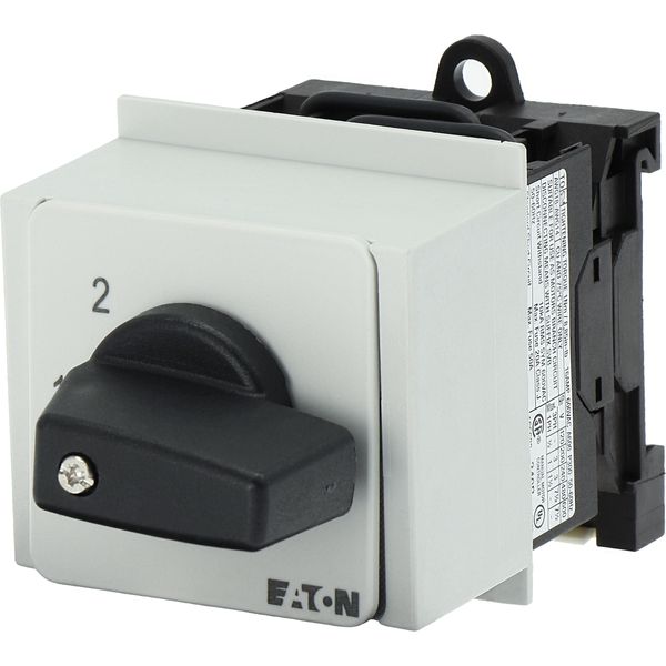Step switches, T0, 20 A, service distribution board mounting, 2 contact unit(s), Contacts: 4, 45 °, maintained, Without 0 (Off) position, 1-2, Design image 31