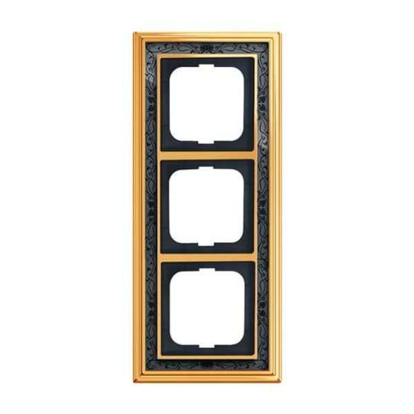 1724-833 Cover Frame Busch-dynasty® polished brass decor anthracite image 2