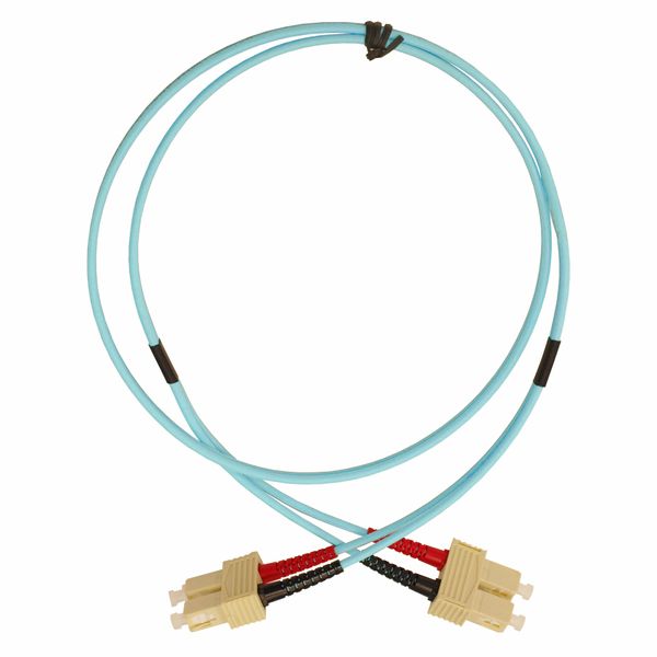 FO Patchcord Duplex SC/SC, 50/125æm OM3, LS0H-3, aqua, 10.0m image 2