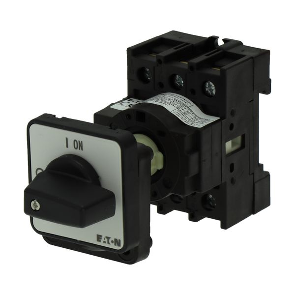 On-Off switch, P1, 40 A, rear mounting, 3 pole, with black thumb grip and front plate image 5