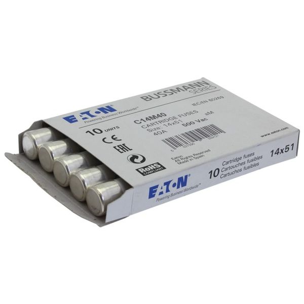 Fuse-link, LV, 40 A, AC 500 V, 14 x 51 mm, aM, IEC image 1