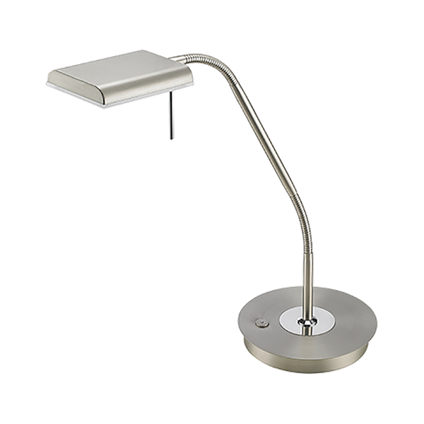 Bergamo LED table lamp brushed steel image 1