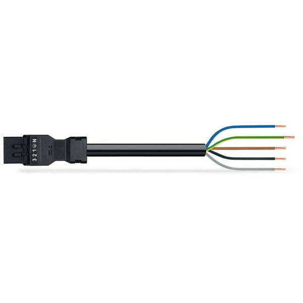 pre-assembled connecting cable Eca Plug/open-ended black image 1