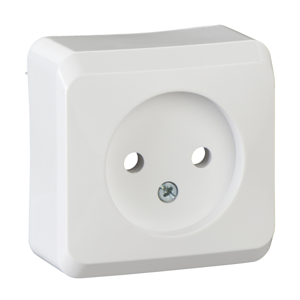 PRIMA - single socket outlet without earth - 16A, white image 4