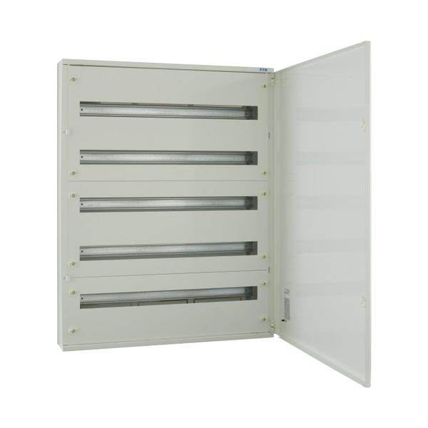 Complete surface-mounted flat distribution board, white, 33 SU per row, 5 rows, type C image 7