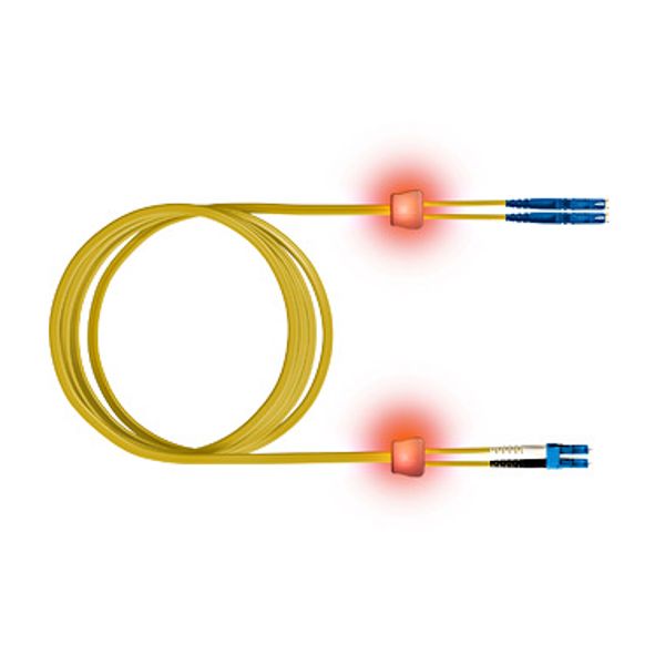 FO LED Patch Cord, Duplex, LCD/E2000, E09/125, OS2, 10m image 1