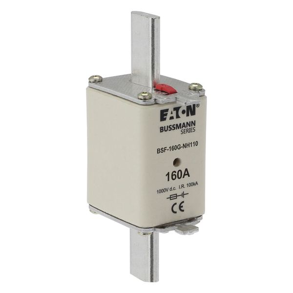 Fuse-link, high speed, 160 A, DC 1000 V, NH1, 40 x 53 x 135 mm, gBat, IEC, blade connection image 13