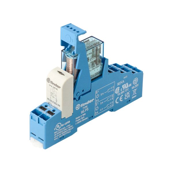 Rel. interface Mod. Push-IN 2CO 10A/24VDC SEN/Agni/LED/diode (48.P8.7.024.0050) image 3