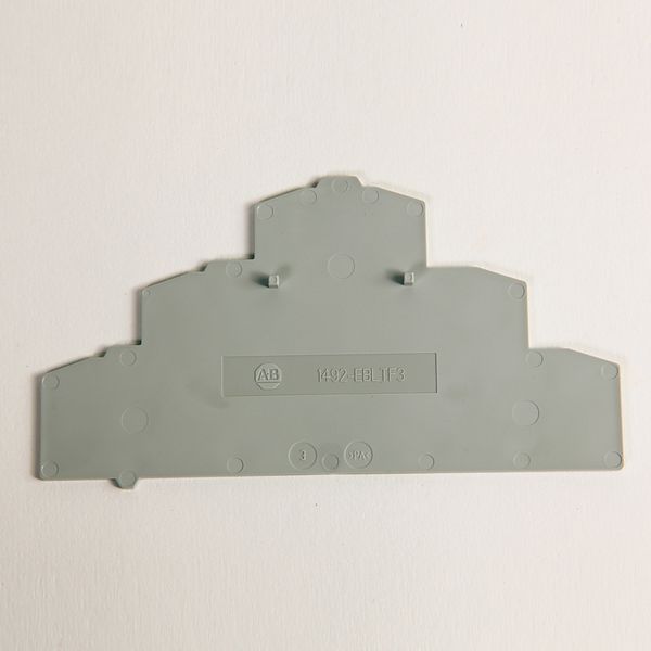 Terminal Block, End Barrier, Gray, for 1492-LTF3 image 1