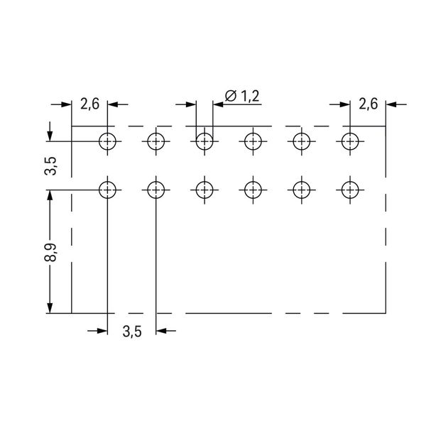 THT male header, 2-row 0.8 x 0.8 mm solder pin angled black image 3