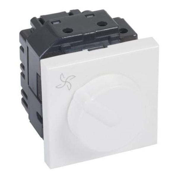 Fan controller Arteor - Fan step regulator 100 W - 2 modules - white image 1