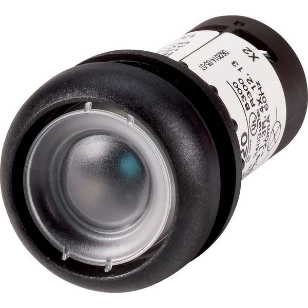 Illuminated pushbutton actuator, Flat, momentary, 1 NC, Screw connection, LED Red, Without button plate, 230 V AC, Bezel: black image 3