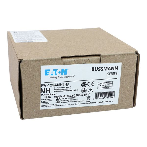 FUSE 125A 1000V DC PV SIZE 1 BOLTED TAG image 20