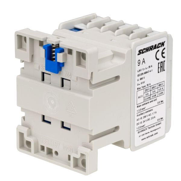 Contactor 3-pole, CUBICO Mini, 4kW, 9A, 1NO, 24VAC image 6