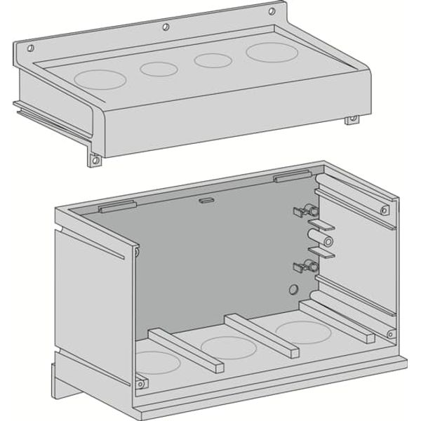 Top (2x40 mm and 2x25 mm) and bottom (3x47 mm) section incl. screws. image 1