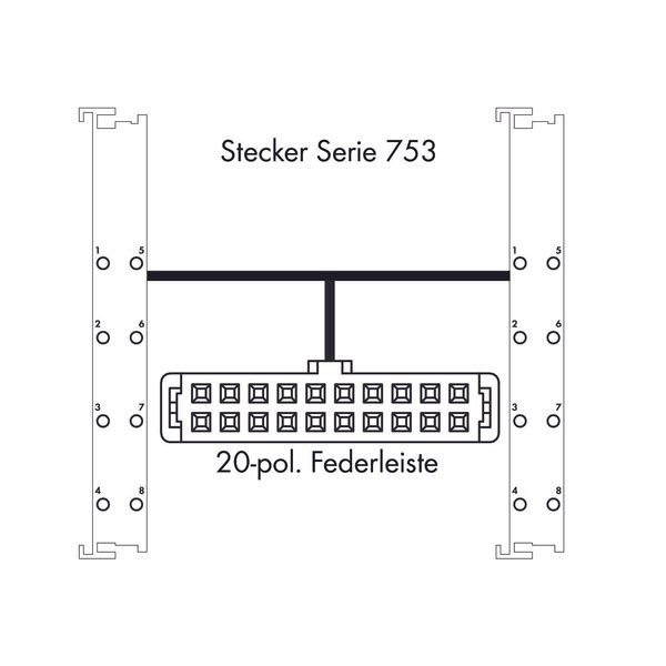 System cable for WAGO-I/O-SYSTEM, 753 Series 2 x 16 digital inputs or image 2