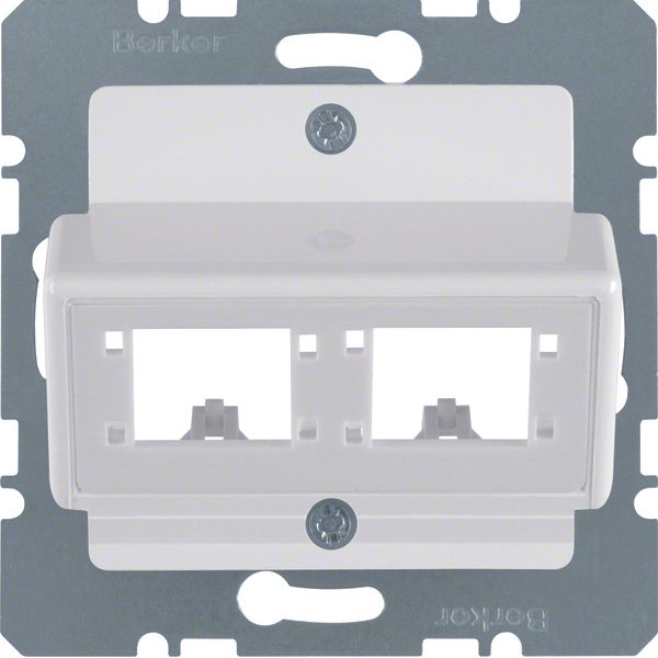 Central plate f. Reichle&De-Massari single modules, com-tech, p.white  image 1