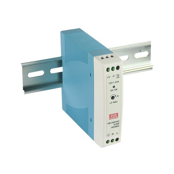 MDR-20-5 DIN rail power supply, 15W, 5V, 3A, MEAN WELL image 2