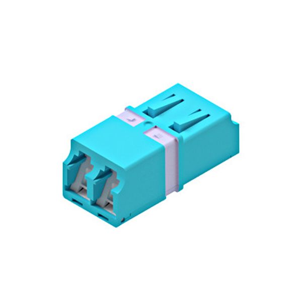 Premium LC-Duplex Coupling MM Polymer case aqua image 1