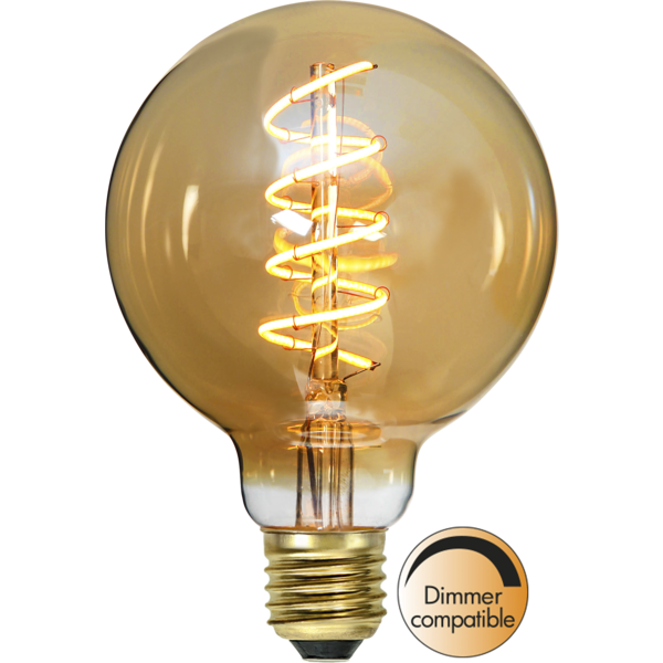 LED Lamp E27 G95 Decoled Spiral Amber image 1
