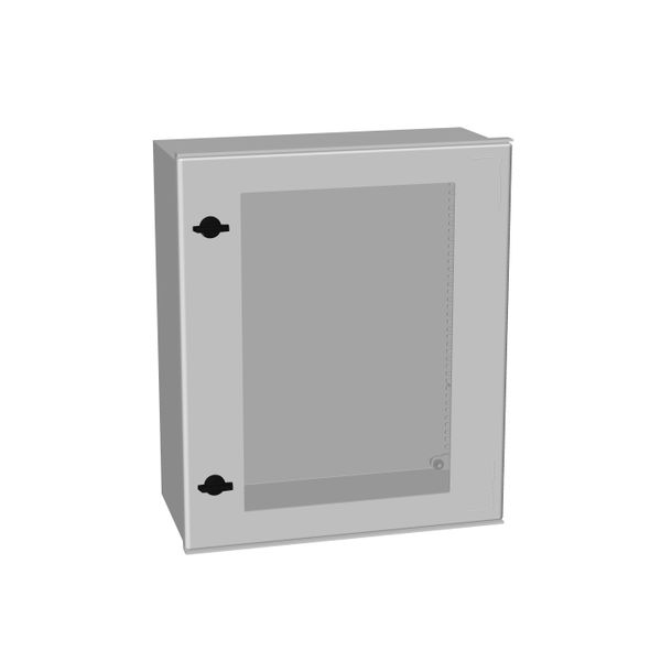 MINIPOL with glazed door + quarter turn lock, H600 W500 D230 image 1