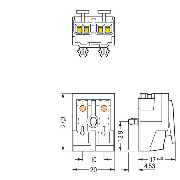 Lighting connector push-button, external without ground contact white image 5