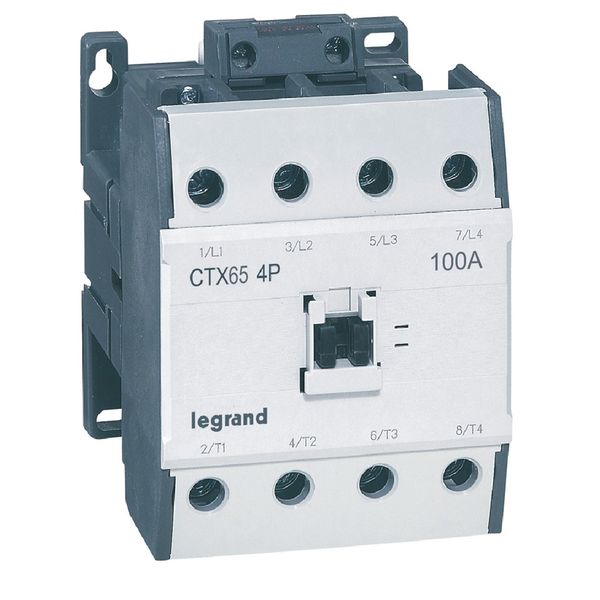 4-pole contactors CTX³ - without auxiliary contact - 100/65 A - 230 V~ image 1