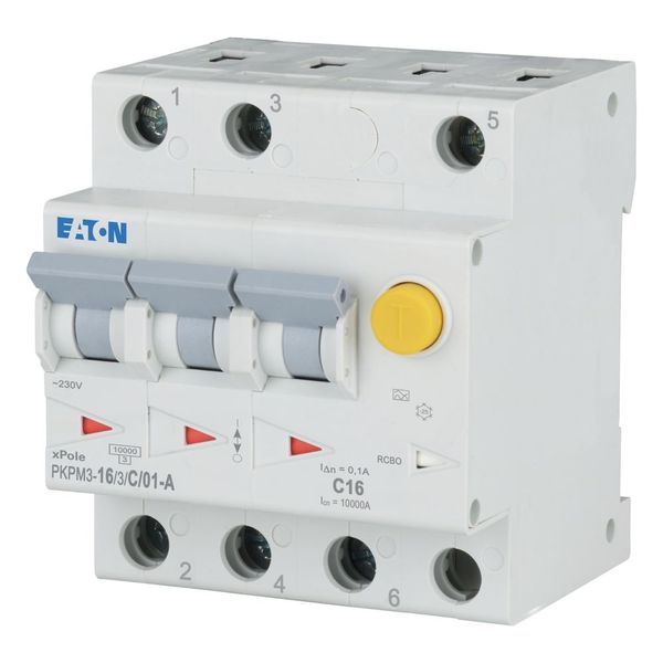 RCD/MCB combination, 16 A, 100 mA, MCB trip characteristic: C, 3p, RCD trip characteristic: A image 3