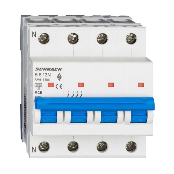 Miniature Circuit Breaker (MCB) AMPARO 6kA, B 6A, 3+N image 2
