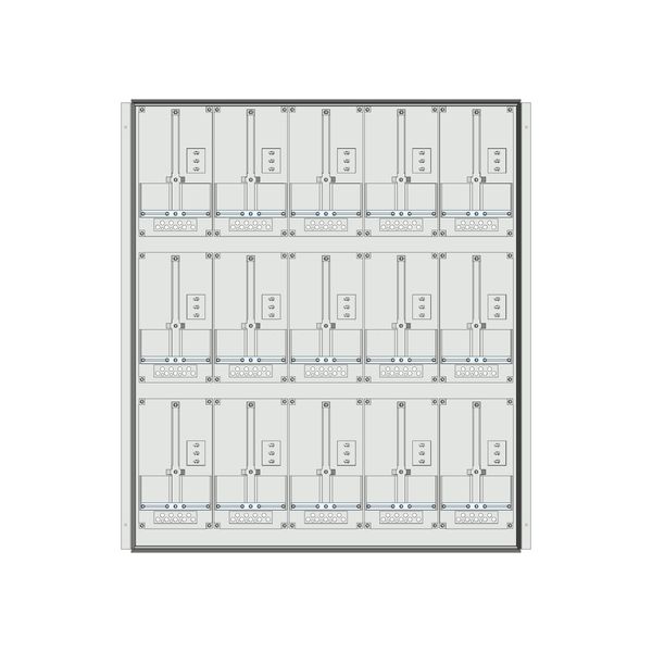 Meter box insert 3-rows, 15 meter boards / 27 Modul heights image 1