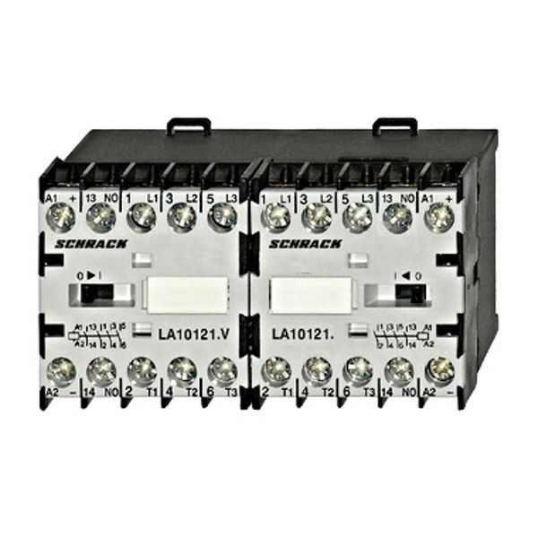 Reversing contactor 5.5kW 24VDC, with NO image 1
