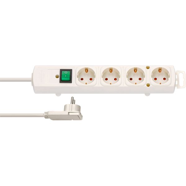 Comfort Line Plus Extension Socket With Flat Plug 4-way white 2m H05VV-F 3G1,5 image 1