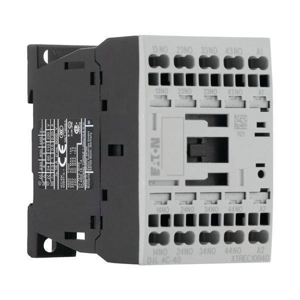 Contactor relay, 24 V DC, 4 N/O, Spring-loaded terminals, DC operation image 16