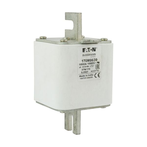 Fuse-link, high speed, 700 A, AC 1000 V, DIN 3, 74 x 90 x 139 mm, aR, DIN, IEC, single indicator image 15