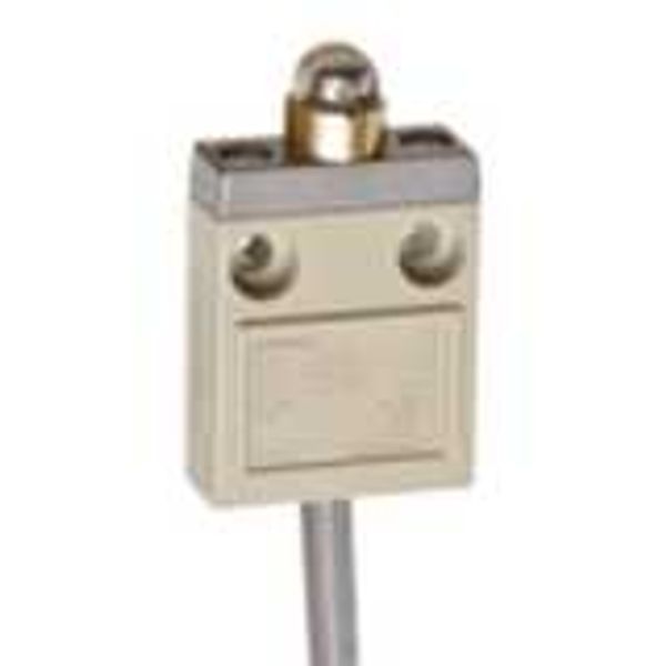 Compact enclosed limit switch, roller plunger, 4 A 30 VDC, 3 m VCTF oi image 2