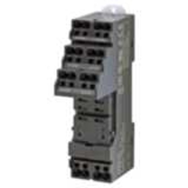 Socket, DIN rail/surface mounting, 8-pin,push-in plus terminals image 2